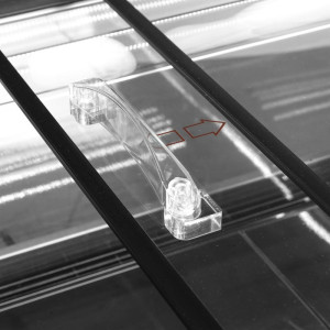 Refrigerador Congelador Tampa de Vidro Preto - 427 L - TEFCOLD