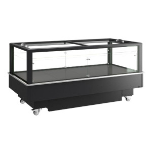 Refrigerador Congelador Tampa de Vidro Preto - 427 L - TEFCOLD