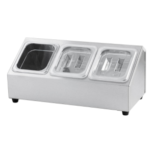 Expositor para 3 Cubas GN 1/6 - P 150 mm - Stalgast