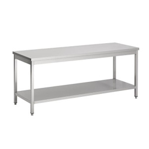 Mesa Inox com Prateleira - L 2000 x P 600 mm - CombiSteel