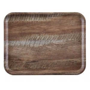 Plateau Rectangulaire Madeira - Chêne Foncé - 280 x 200 mm - Cambro
