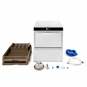 Lava-Louças Profissional com Dosador de Líquido de Enxágue e Detergente e Bomba de Drenagem - 50 x 50 cm - Dynasteel