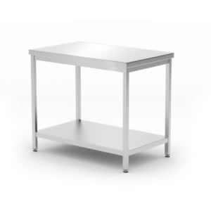 Mesa Central Profi Line com Prateleira - L 1000 x P 600 mm - HENDI