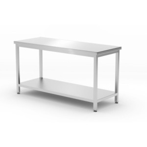 Mesa Central Profi Line com Prateleira - L 1600 x P 600 mm - HENDI