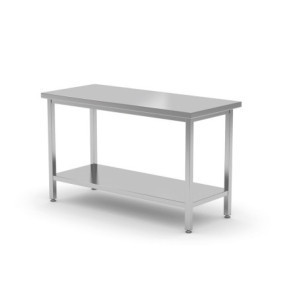 Mesa Central Profi Line com Prateleira - L 1800 x P 600 mm - HENDI