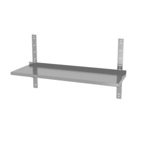 Adjustable Wall Shelf with 2 Brackets - L 1400 x 300 mm - HENDI