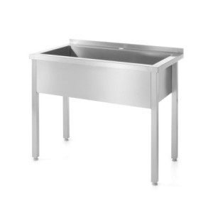Mesa de Pia Simples Soldada - P 600 x L 1000 mm - HENDI