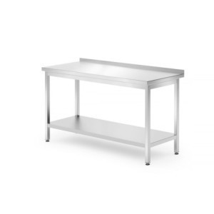 Mesa de Trabalho de Parede Profi Line com Prateleira - P 700 x L 1400 mm - HENDI