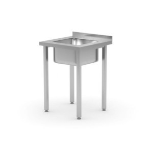 Plonge 1 Bac no Meio Kitchen Line - P 600 x L 600 mm - HENDI