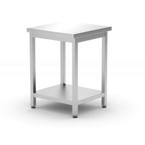 Mesa de Trabalho Central Kitchen Line com Prateleira - P 600 x L 600 mm - HENDI