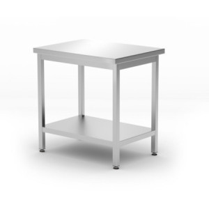 Mesa de Trabalho Central Kitchen Line com Prateleira - P 600 x L 800 mm - HENDI
