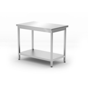 Central Work Table Kitchen Line with Shelf - D 600 x W 1000 mm - HENDI