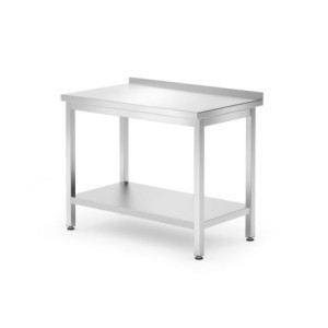 Mesa de Trabalho de Parede Kitchen Line com Prateleira - P 600 x L 1000 mm - HENDI