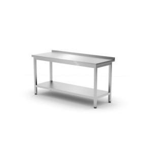 Mesa de Trabalho de Parede Kitchen Line com Prateleira - P 600 x L 1200 mm - HENDI