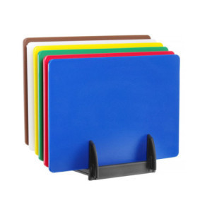 Tábuas de Corte HACCP - Conjunto de 6 com Suporte - HENDI