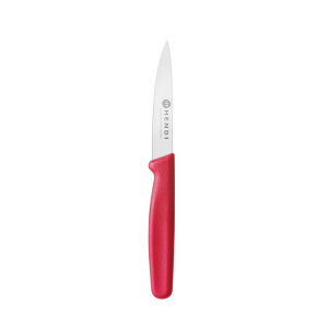 Couteau Éplucheur Pointu Rouge - Lamme 192 mm - HENDI