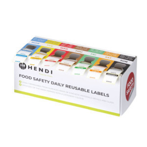 Caixa de Etiquetas de Rastreabilidade 7 Dias - 25 x 25 mm - Rolos de 1000 - HENDI
