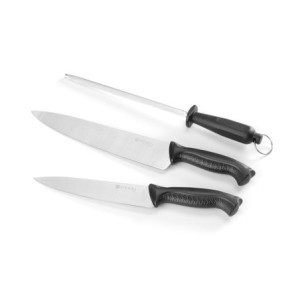 Conjunto de 3 Peças - Facas e Chaira - HENDI