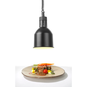 Lâmpada de Aquecimento Cilíndrica Preta Ajustável - HENDI