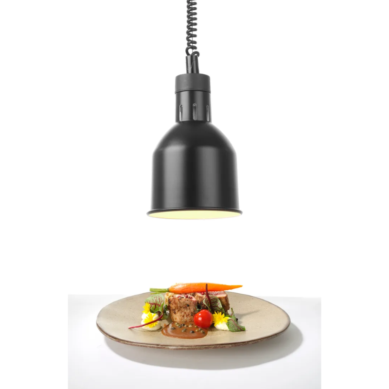 Lâmpada de Aquecimento Cilíndrica Preta Ajustável - HENDI