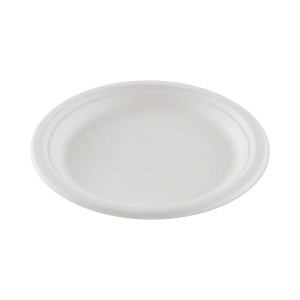 Round Plate - Vegetable Fiber - 230 x 20.6 mm - Pack of 50 - FourniResto