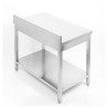 Mesa Inox 1600x700 mm Borda e Prateleira Inferior