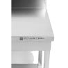 Dynasteel Stainless Steel Table with Backsplash and Shelf - Robust and functional