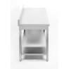 Mesa Inox 1600x600 mm Borda e Prateleira Inferior