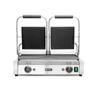Grill de Contact - Modèle Double - Plaques Rainurées Reconditionné