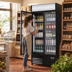 Vitrine de Bebidas 736 L 2 Portas de Vidro 2-8 °C R290