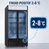 Vitrine de Bebidas 736 L 2 Portas de Vidro 2-8 °C R290