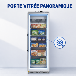 Armadura Congelamento 400 L Vidrada Frio Ventilado -18/-22°C