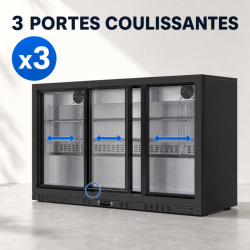 Arrière-Bar Refrigerado 320 L 3 Portas de Vidro Deslizantes