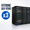 Bar Traseiro Refrigerado 328 L 3 Portas de Vidro Preto