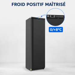Armário Refrigerado Positivo 400 L Preto 0/+8°C