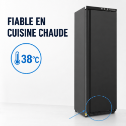 Armário Refrigerado Positivo 400 L Preto 0/+8°C