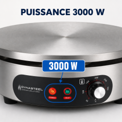 Crêpière Électrique Pro Ø 400 mm 3000 W — Placa de Ferro Fundido