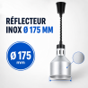 Pro Heat Lamp 250 W Ø 175 mm Stainless Steel Look