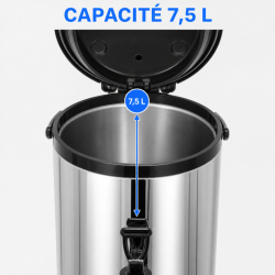 Distributeur Bebidas Isotérmico 7,5 L Inox AISI 304