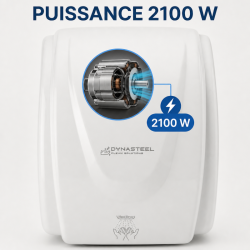 Secador de Mãos Profissional 2100 W ABS Branco — Secagem 30 s