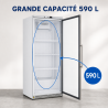Armário Refrigerado Positivo 590 L Vidrado 0/+8°C