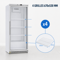 Armário Refrigerado Positivo 590 L Vidrado 0/+8°C