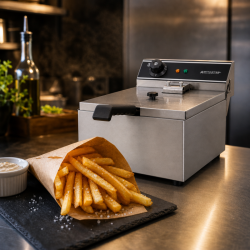 Friteuse Professionnelle 10 L 3000 W Inox — Thermostat