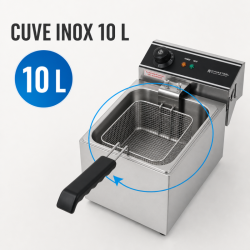 Fritadeira Profissional 10 L 3000 W Inox — Termostato
