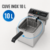 Fritadeira Profissional 10 L 3000 W Inox — Termostato