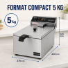 Fritadeira Profissional 10 L 3000 W Inox — Termostato