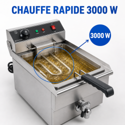 Fritadeira Profissional 13 L 3000 W com Drenagem - Inox