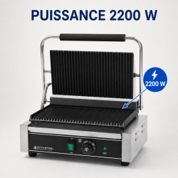 Grill Panini Pro 2200 W Estriado 340x220 mm Inox