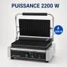 Grill Panini Pro 2200 W Estriado 340x220 mm Inox