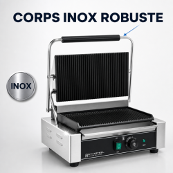 Grill Panini Pro 2200 W Estriado 340x220 mm Inox